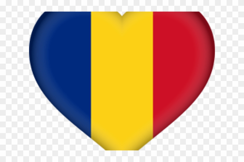 Romania Flag Clipart Png - Heart Transparent Png