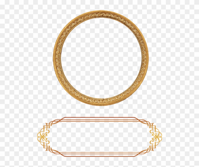 Frame, Photo Frame, Tracery, Design, Ornament - Frame Redonda Dourada Png Clipart