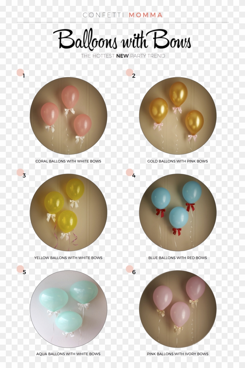 Balloons With Bows Confetti Momma - Chocolate Clipart #3775103