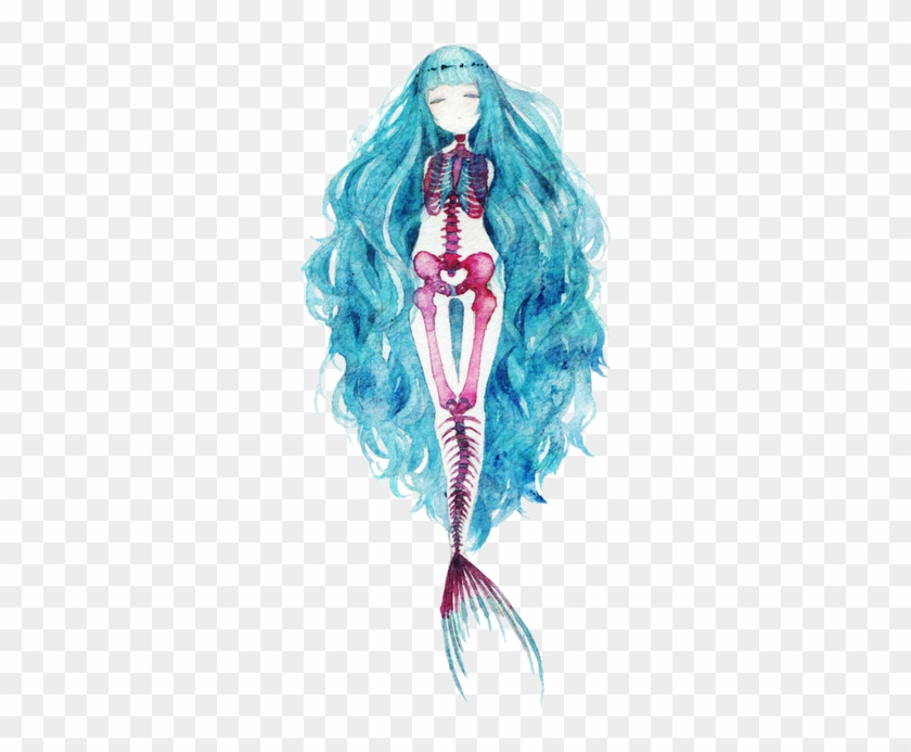Mine My Edit Mermaid Transparent - Mermaid Skeleton Clipart #3775308