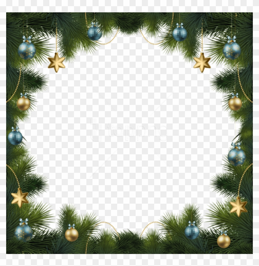 Free Png Christmas Pineframe With Ornaments Background - Tenga Un Excelente Sábado Gif Clipart