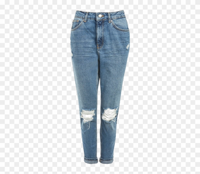 Blue Ripped Jeans Png Clipart #3775698
