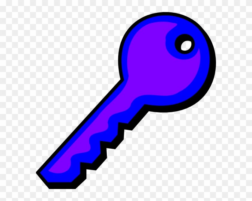 Purple Blue Key Svg Clip Arts 600 X 590 Px - Colourful Key - Png Download