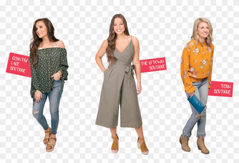 Styles By Country Lace Boutique, The Uptown Boutique - Girl Clipart #3776237