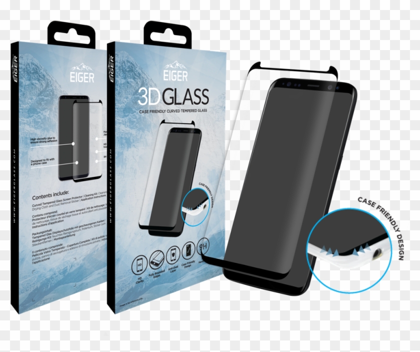 Eiger 3d Glass Screen Protector - Samsung S8 3d Glass Clipart #3776241