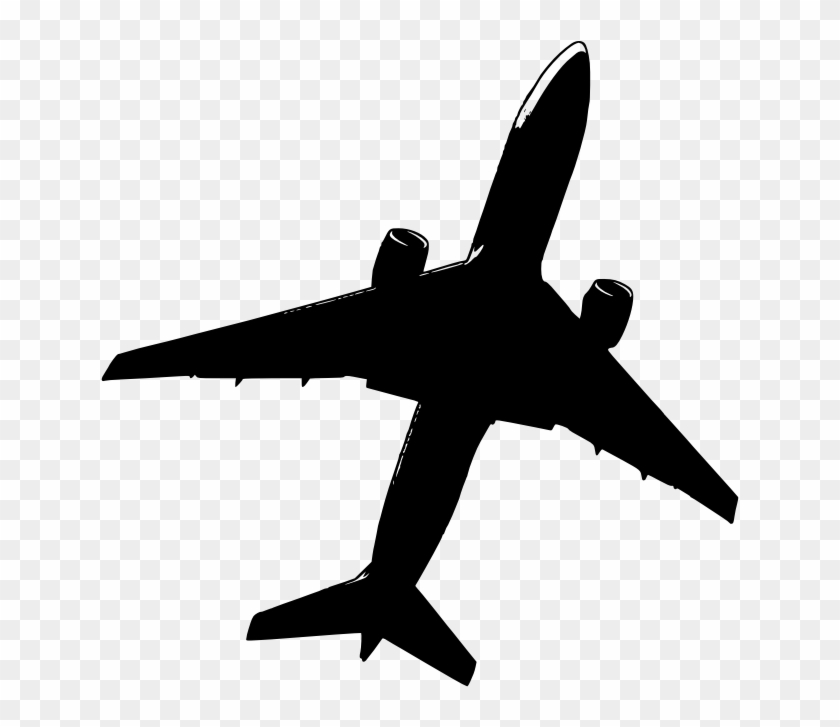 Malaysia Air Mh17 Flight Crash Airplane Stencil - Airplane Flying Silhouette Png Clipart #3776391