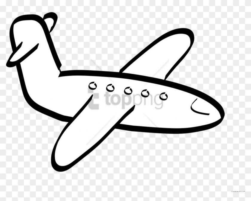 Free Png Airplane Drawing Png Image With Transparent - Jet Clipart Black And White #3776435