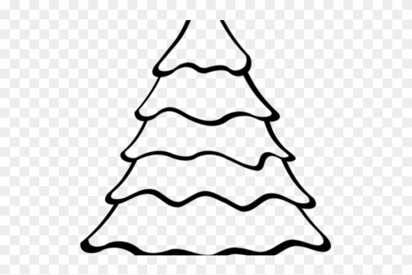 Big Christmas Tree Easy Drawing Clipart