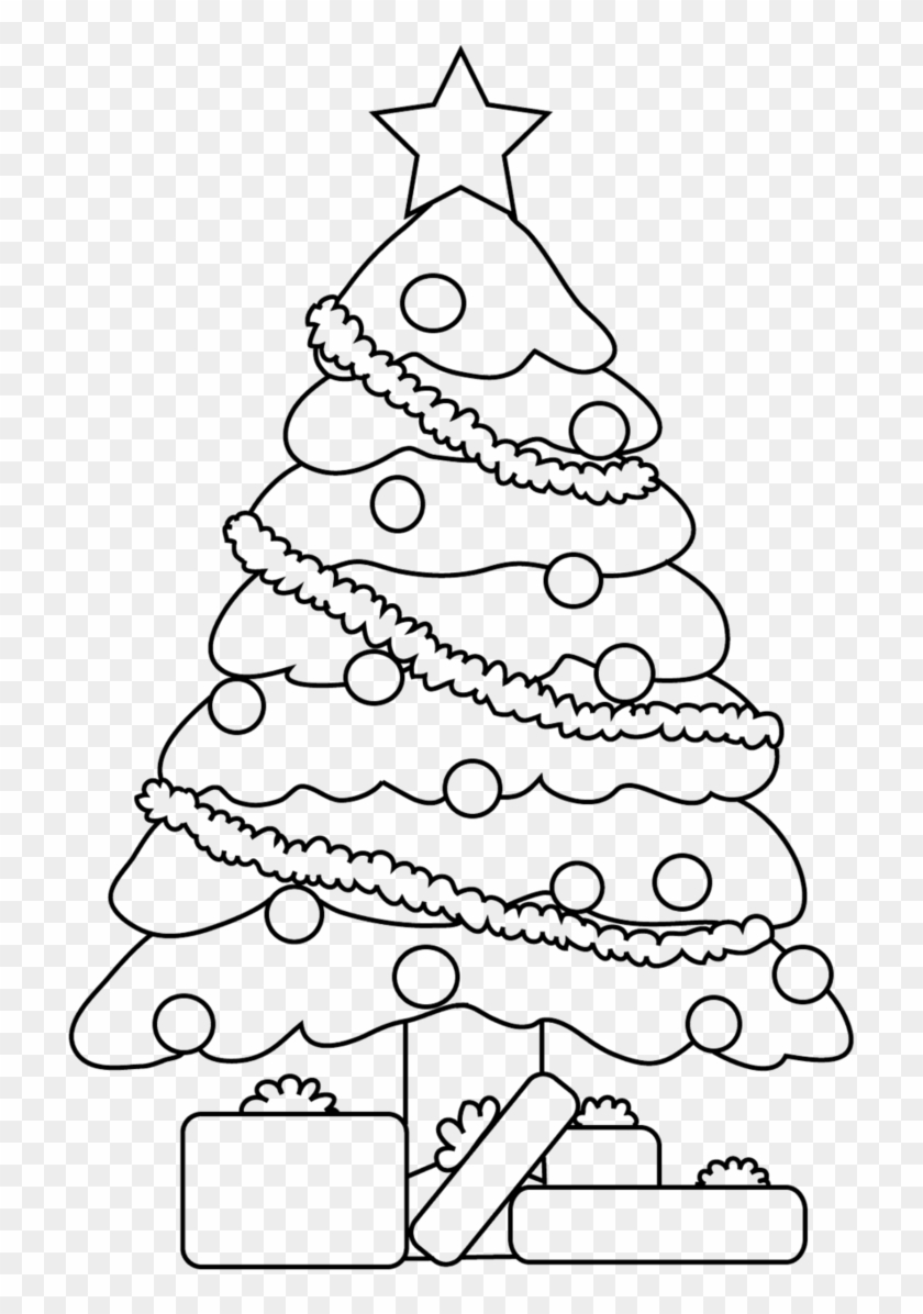 Insidious Drawing Christmas - Line Art Christmas Tree Clipart #3777450