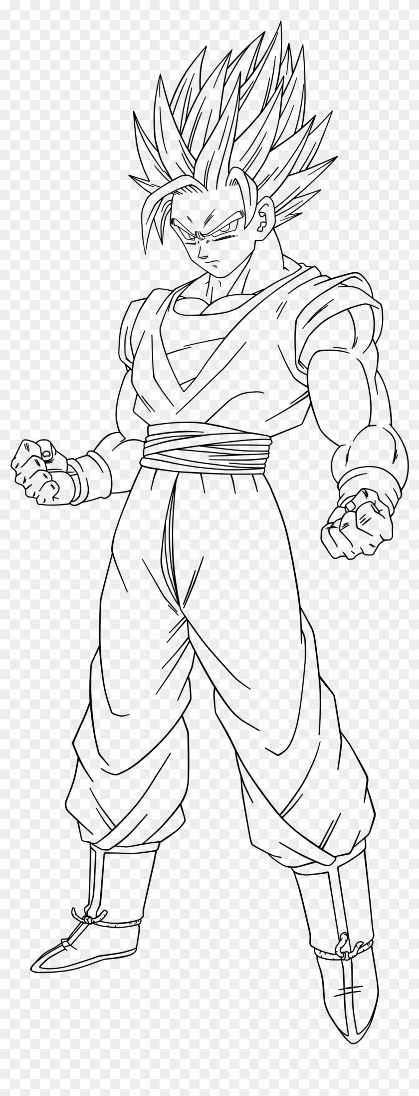 Collection Of Free Forearm Drawing Buff Download On - Dragon Ball Z Goku Full Body Drawing Clipart