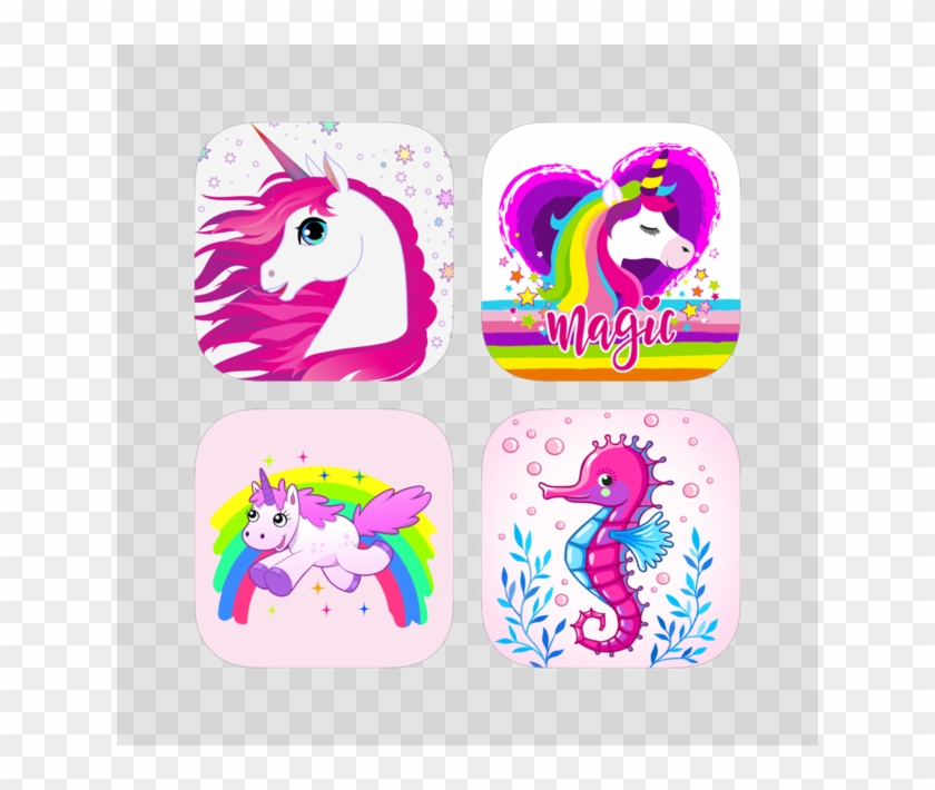Trending Animated Unicorn With Seahorse On The App - Cartoon Clipart