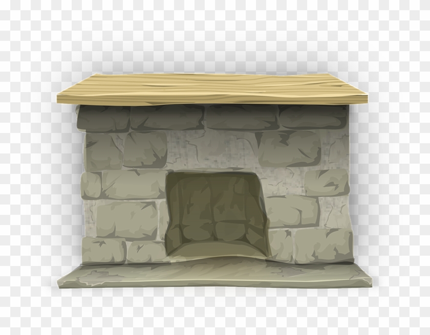 Free Fireplace Clip Art - Stone Fireplace Png Transparent Png #3778273