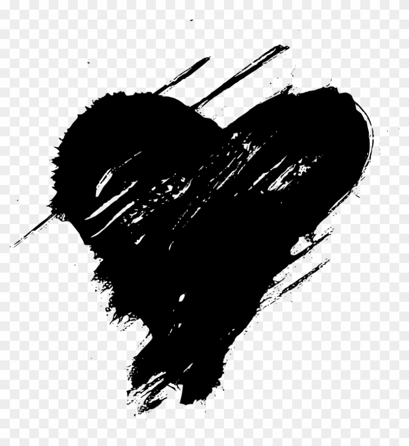 #freetoedit #remixit #grunge #pattern #shape #icon - Heart Ink Png Clipart #3778442