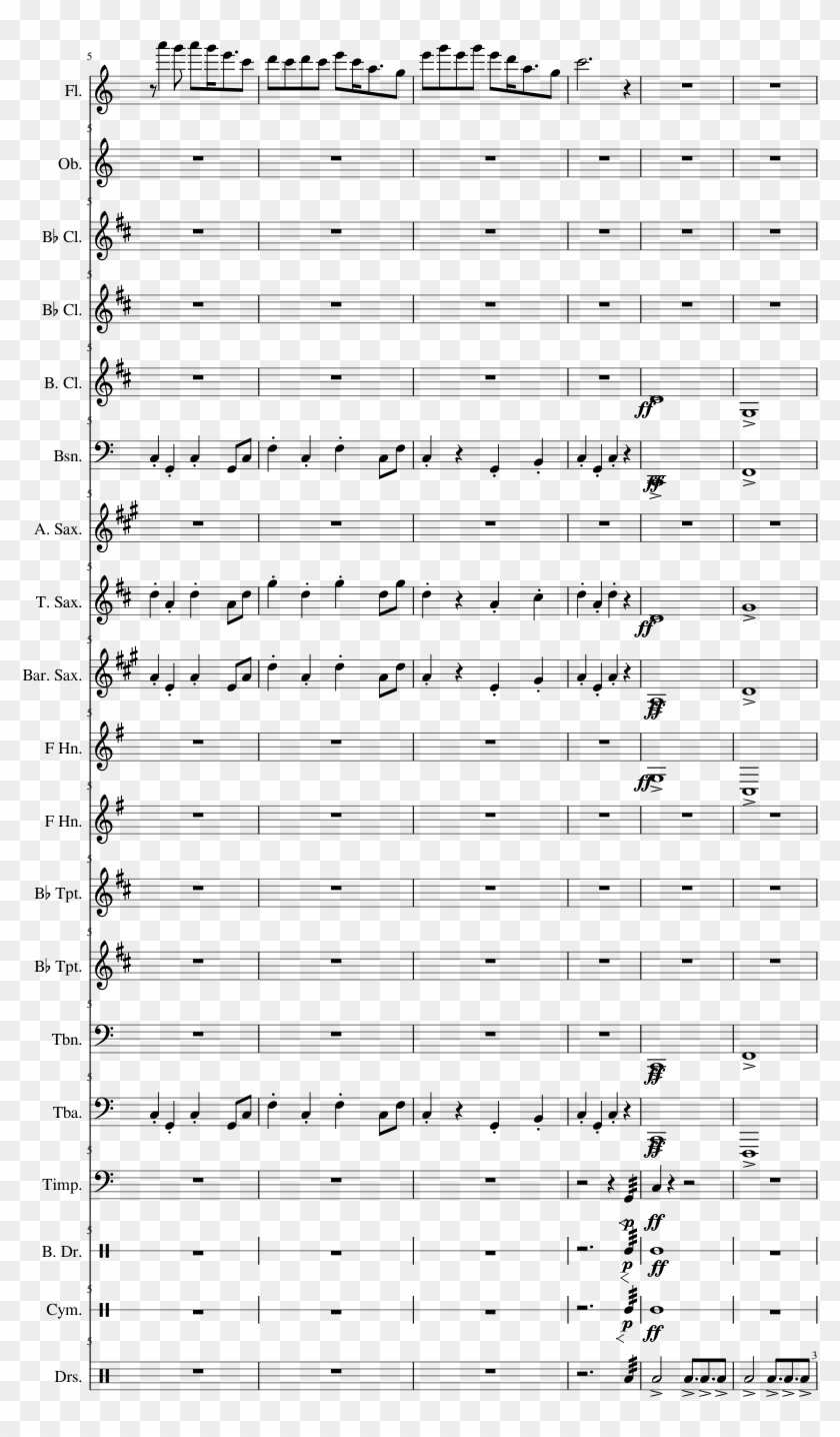 The Jungle Book Theme Sheet Music Composed By John - Monochrome Clipart #3778754