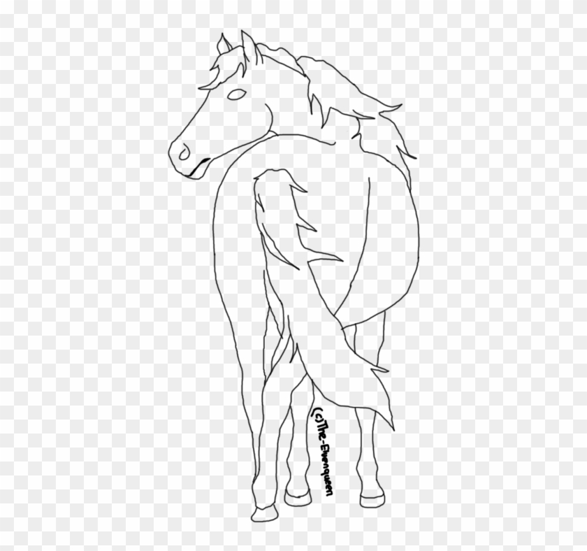 Picture Stock Shoulder Horse Lineart Free To Use By - Line Art Clipart