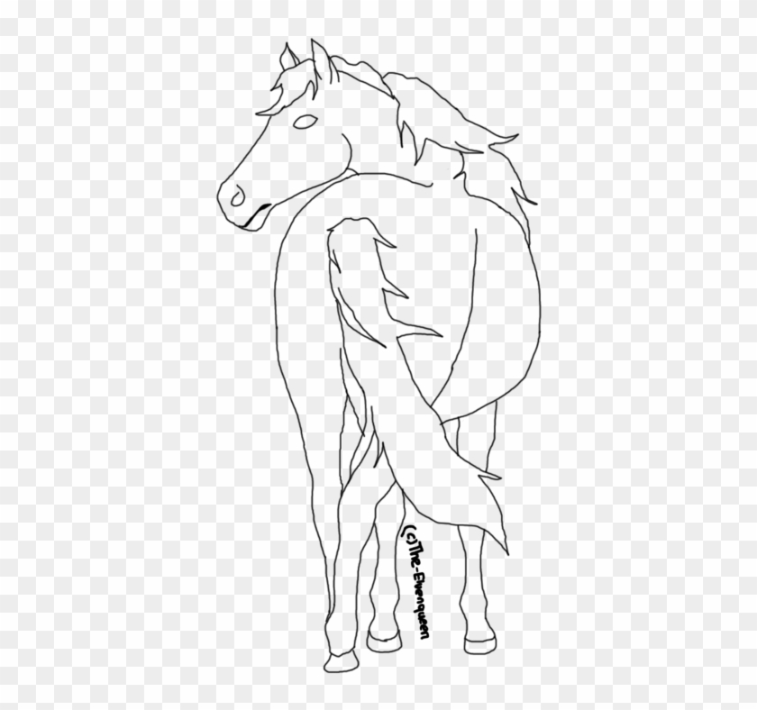 Picture Stock Shoulder Horse Lineart Free To Use By - Line Art Clipart #3779768