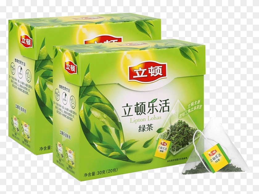 Lipton Lipton Green Tea Transparent Triangle Tea Bag - Green Tea Packet Png Clipart