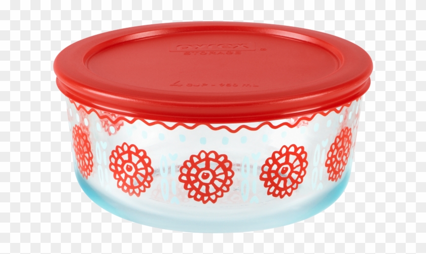 Simply Store 4 Cup Bloom Crimson Storage Dish W/ Red - Lid Clipart