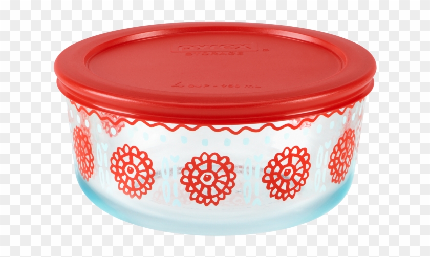 Simply Store 4 Cup Bloom Crimson Storage Dish W/ Red - Lid Clipart #3781334
