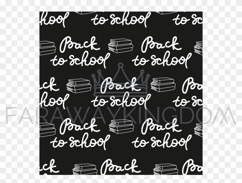 Books Black School Vector Illustration Seamless Pattern - Calligraphy Clipart #3781586