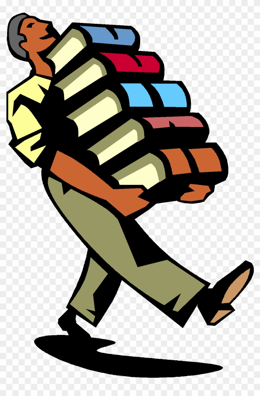Library Book Return Png - Carrying Books Clipart #3781922