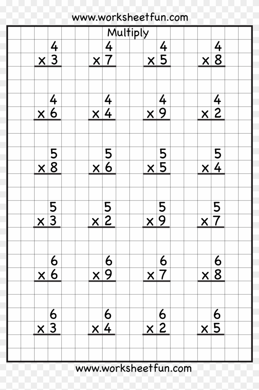 Multiplication Worksheets - Grade 6 Addition Questions Clipart