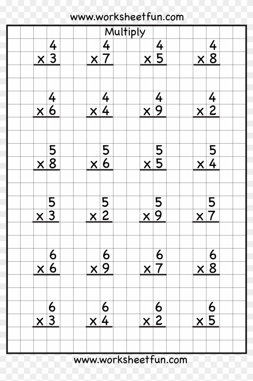 Multiplication Worksheets - Grade 6 Addition Questions Clipart #3782262