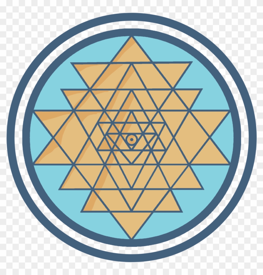 Sri Yantra Symbol - Draw Sri Yantra Step By Step Clipart #3782298