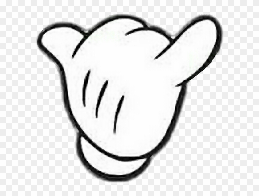 #hand #mickey #mouse #mickeymouse #tumblr #hawaii - Cartoon Clipart