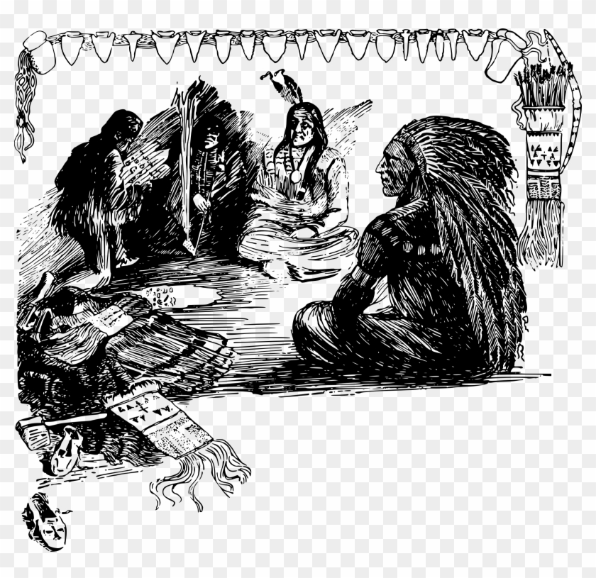 This Free Icons Png Design Of Native Americans Sitting - Коренные Американцы Рисунки Clipart