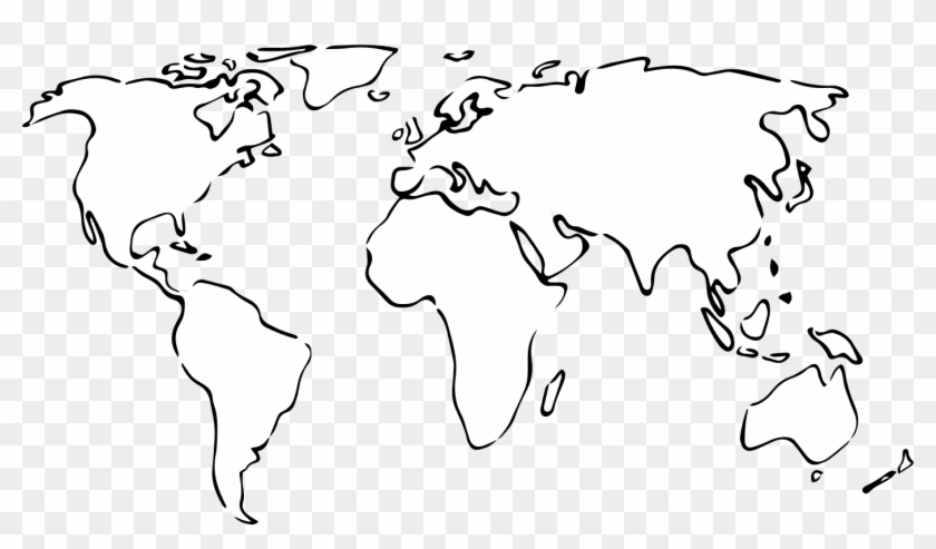 Map - Blank World Map Green Clipart