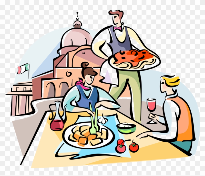 Serves Pasta Lunch Vector Image Illustration Of - Italian Restaurants Clip Art - Png Download #3783996