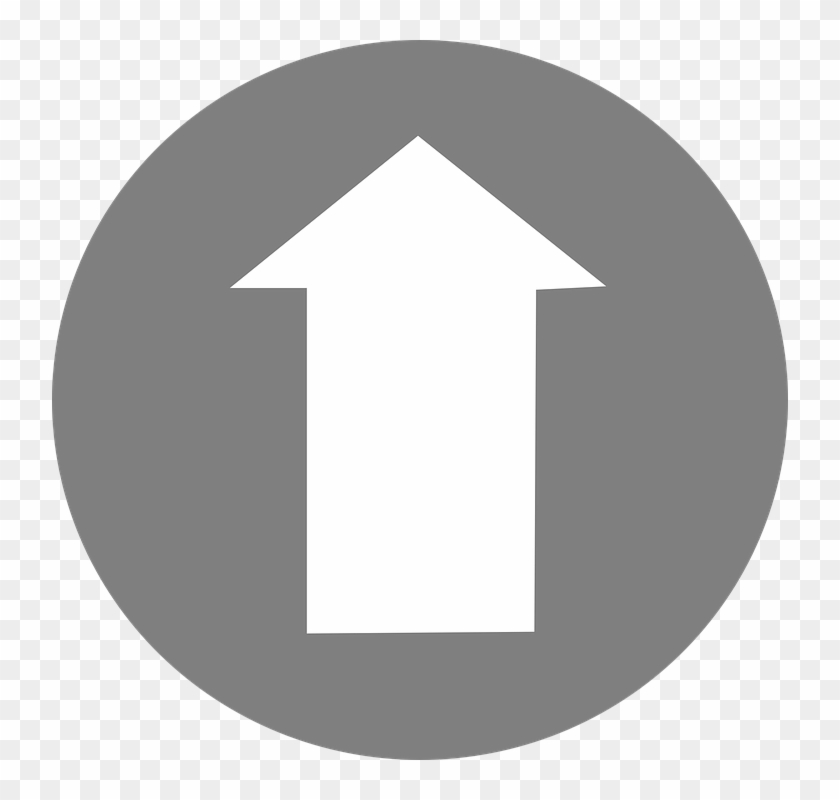 Arrow Up White Gray Background Growth Progress - White Arrow Gif Png Clipart