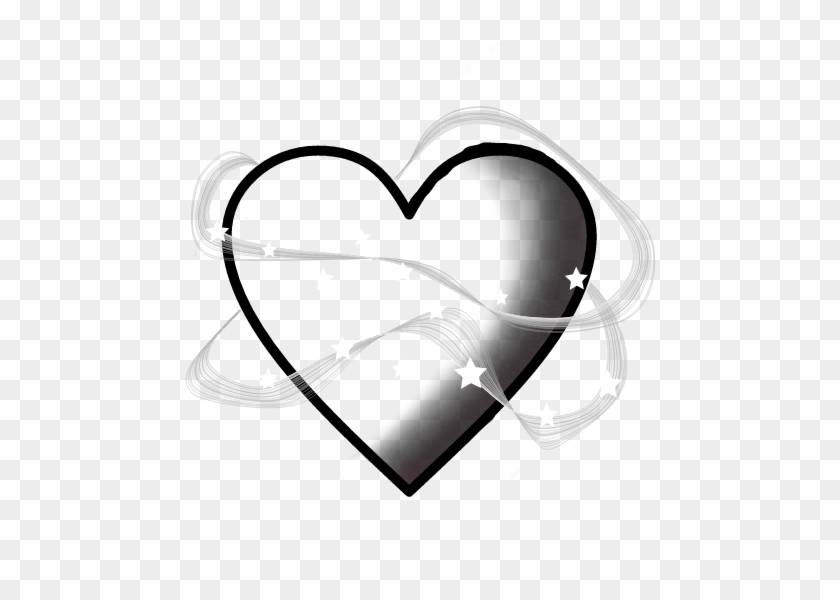 #freetoedit #white #clear #heart #stars #cuori #stelle - Heart Clipart #3784343
