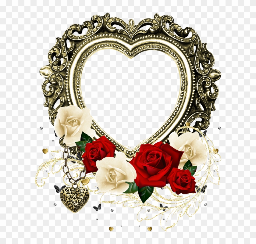 Heart Outline, Happy Heart, I Love Heart, My Heart, - Rose Heart Shaped Frame Clipart #3784629
