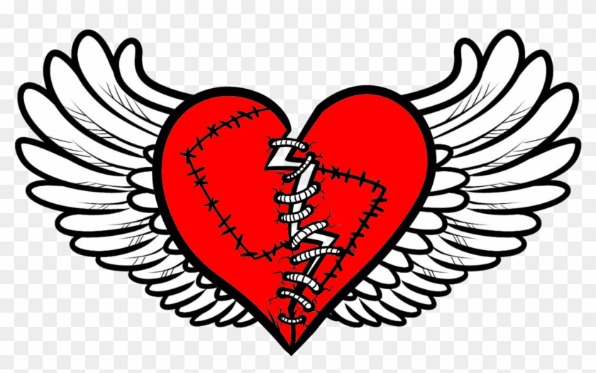 Angel Heart Png - Cartoon Angel Wings Png Clipart #3784755