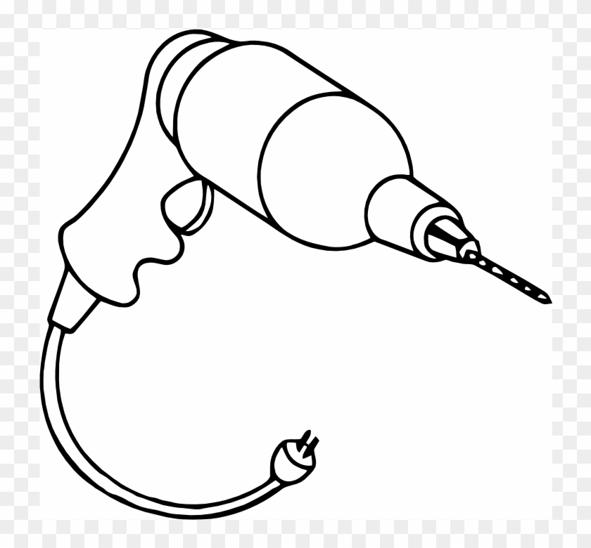 Clipart - Power Drill - Tools - Drill Clipart Black And White - Png Download