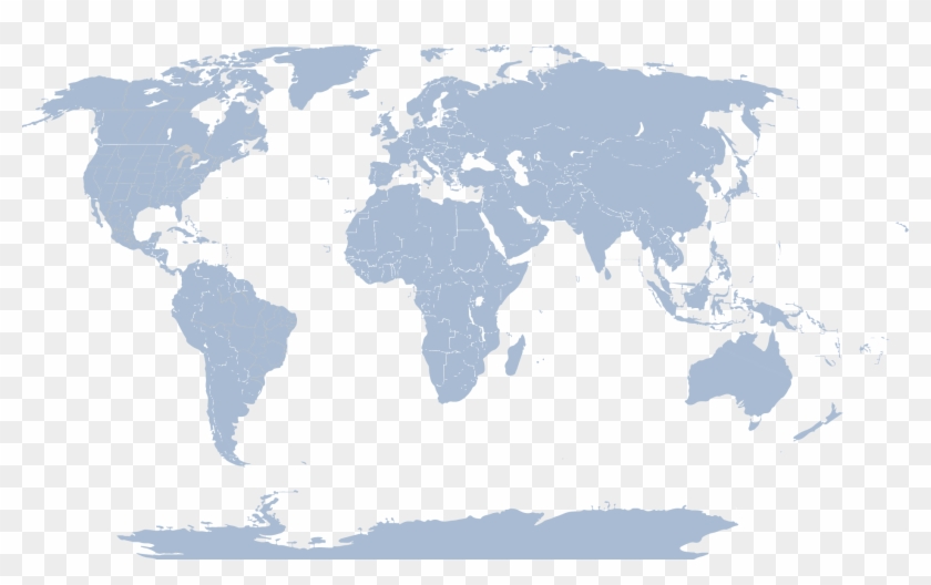 Mapa Mundi - Blank World Map Png Clipart #3785762