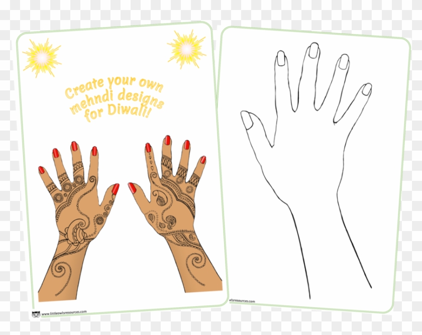 Create Your Own Mehndi Designs Activity Sheets - Drawing Clipart #3785921