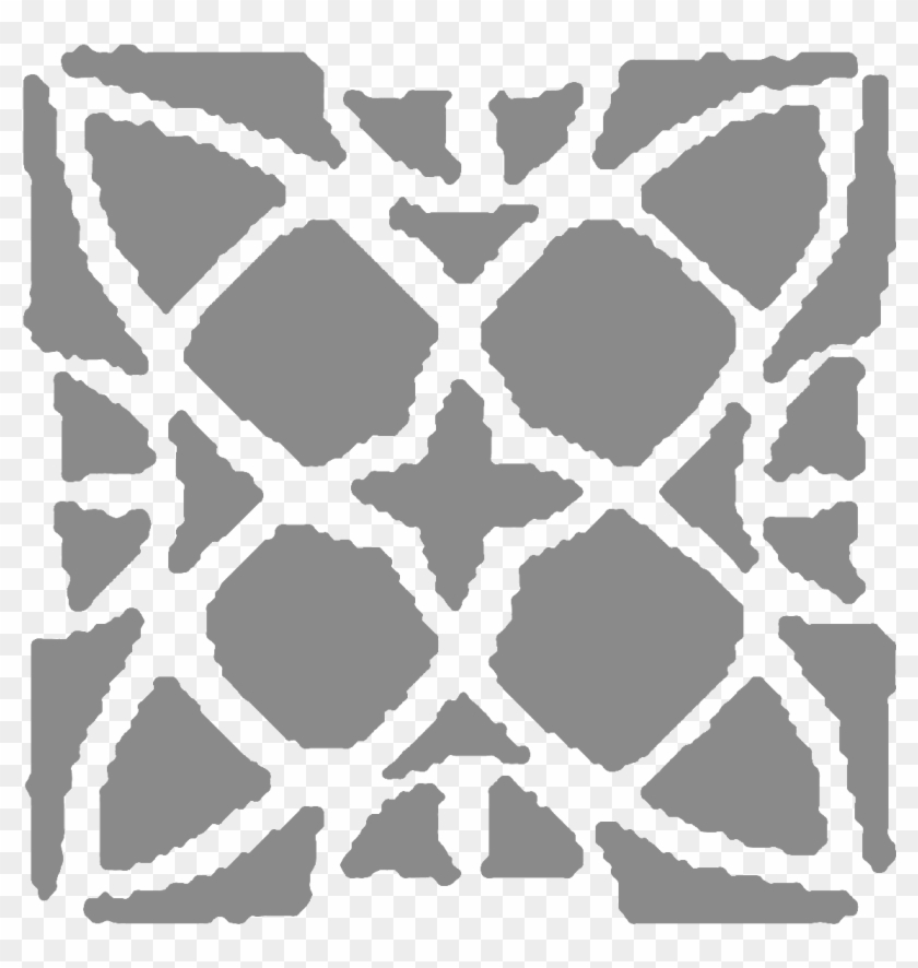 Grayscale Mehndi Design - Throw Pillow Clipart #3785985