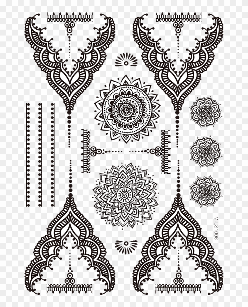 Wefrgthyjhgr Png Henna - Mandala Lotus Flower Hand Tattoo Designs Clipart
