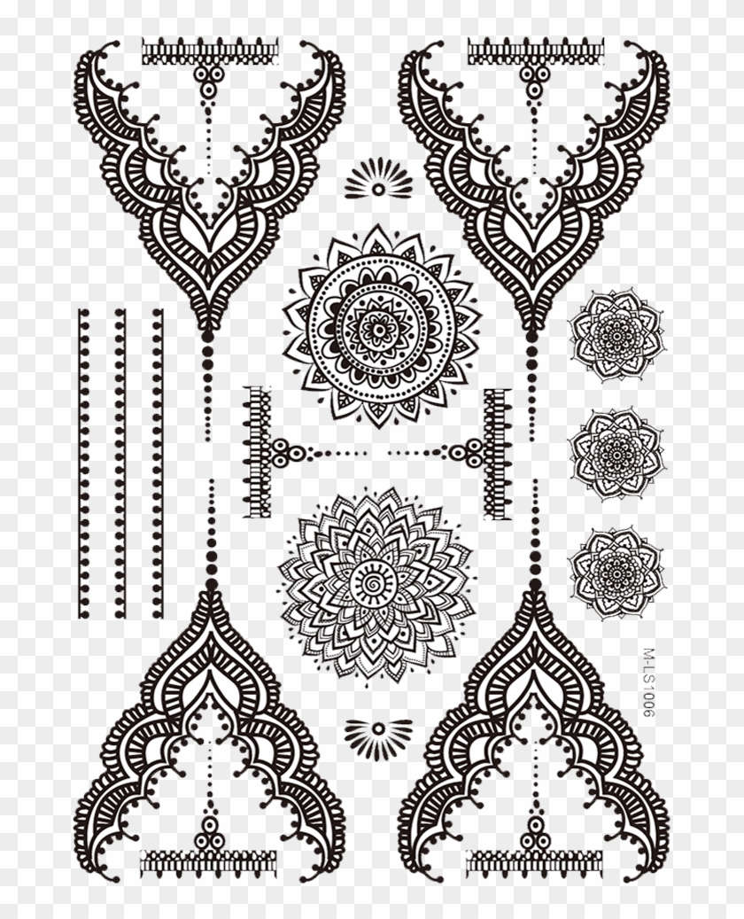 Wefrgthyjhgr Png Henna - Mandala Lotus Flower Hand Tattoo Designs Clipart #3786049