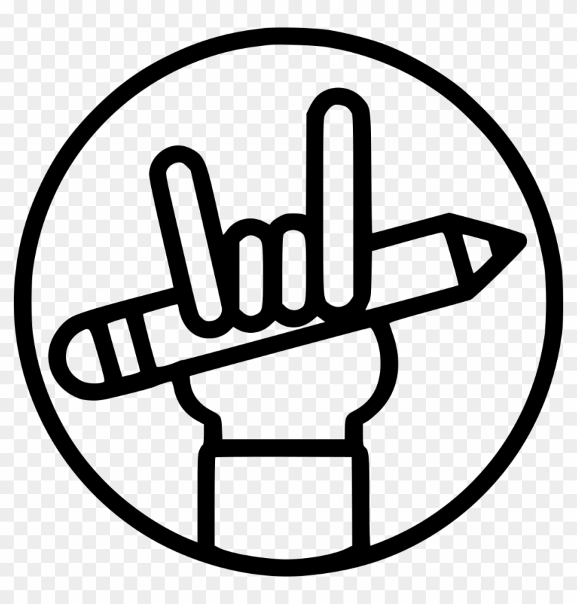 Pencil Edit Hand Manage Setting Business Work Comments - Pencil In Hand Icon Svg Clipart #3786129