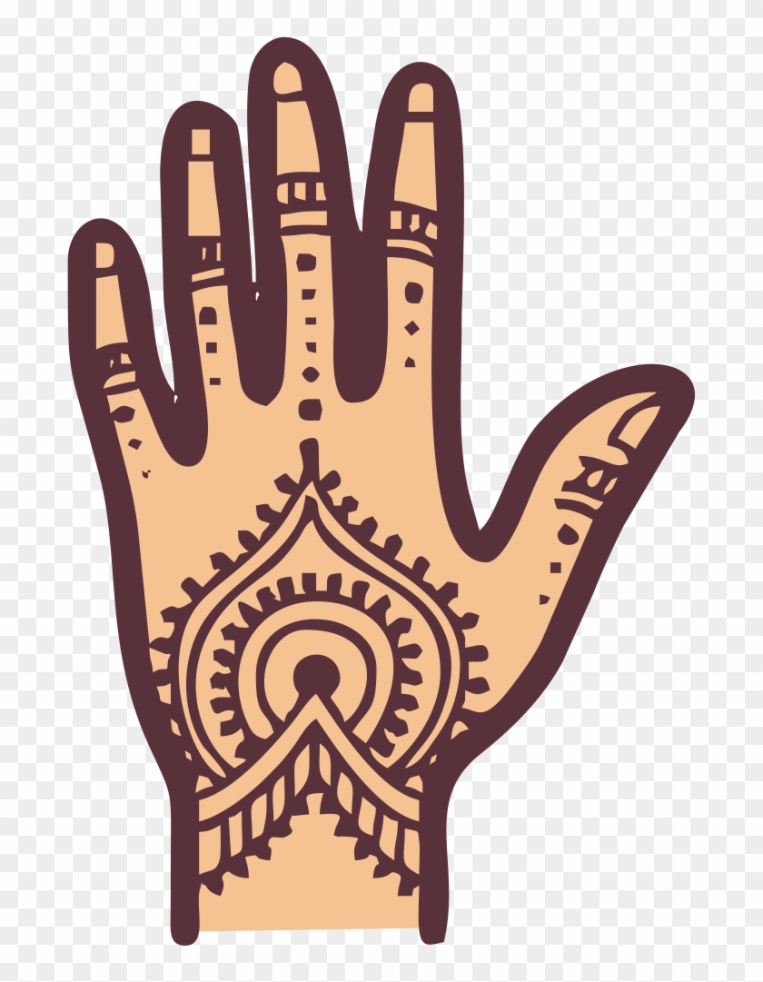 Mehndi And Haldi - Henna Hands Icon Png Clipart #3786232