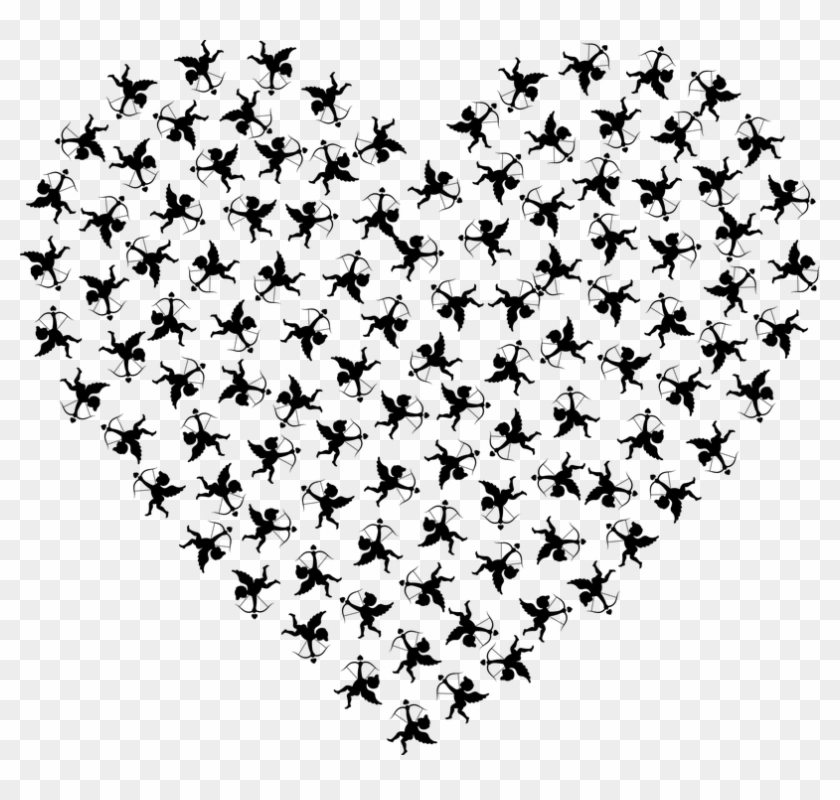 Cupid Heart Love Angel Arrow Bow Cartoon Cherub - Euclidean Vector Clipart