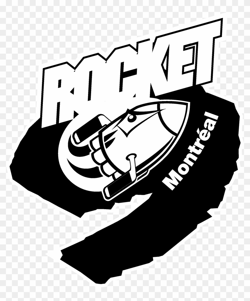 Montreal Rocket Logo Black And White - Illustration Clipart #3786707