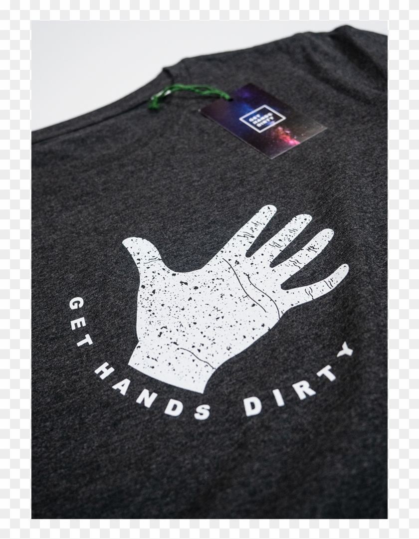 T-shirt Dirty Hand Logo Dark Grey - Woolen Clipart #3787090