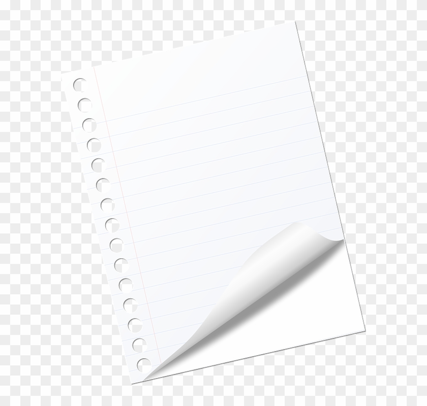 Note Page Blank White Business Notebook Office - White Page In Notebook Clipart