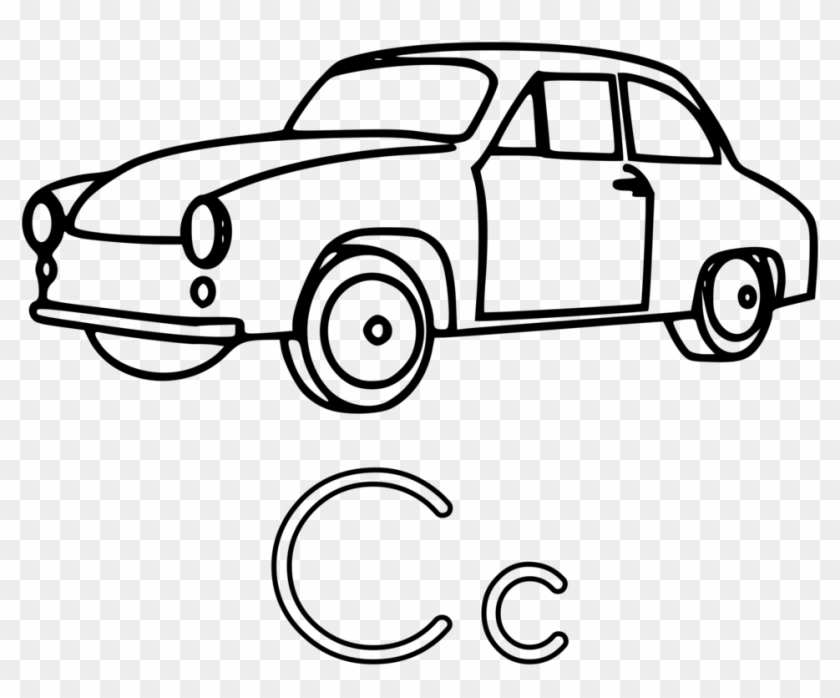 Colouring Page Of A Car - Car Clipart Black And White Png Transparent Png