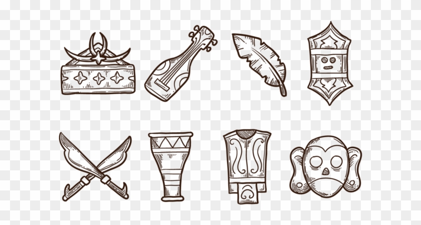 Dayak Icons Vector - Dayak Gawai Icon Clipart